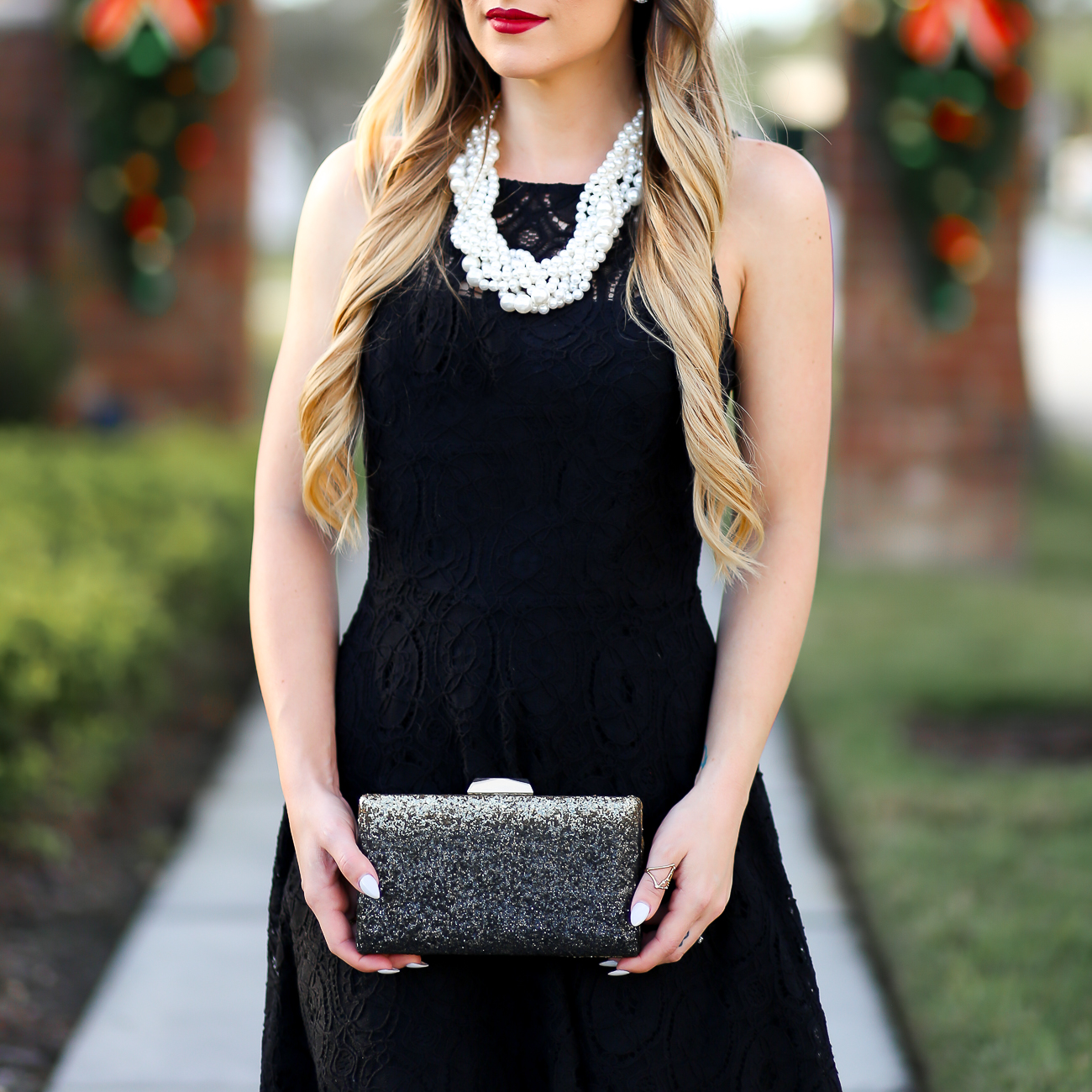 Black Lace Dress + Holiday Style with bebe - Vogue for Breakfast