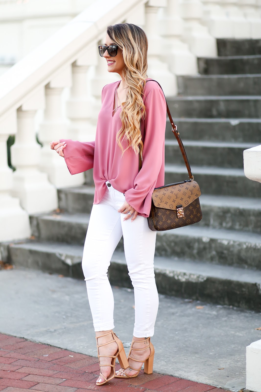 Blush & White Valentine's Day Outfit Idea - Laura Beverlin