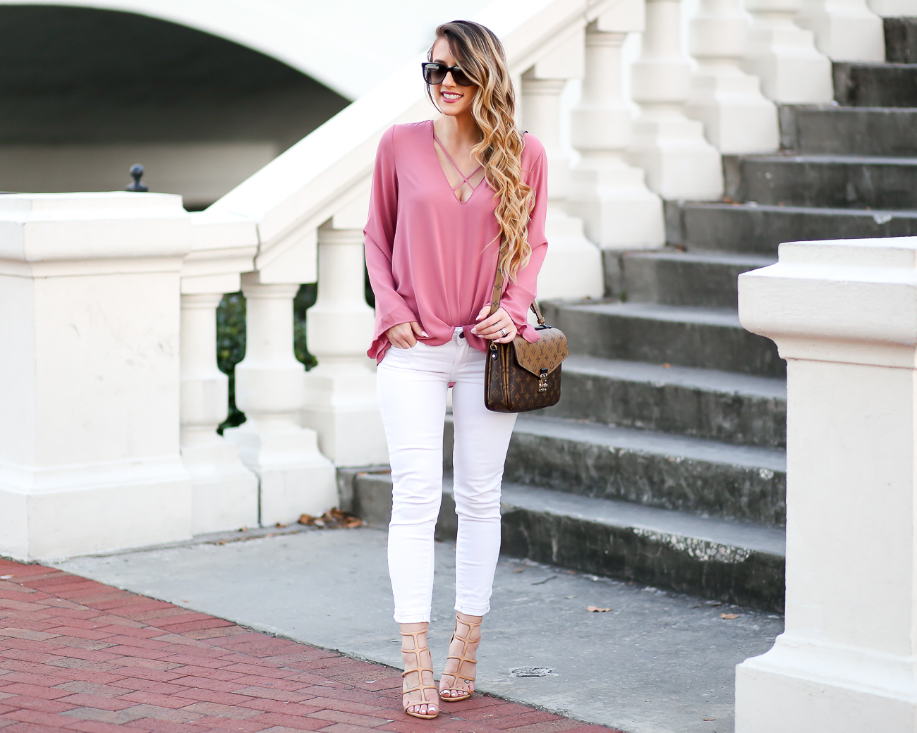 Blush & White Valentine's Day Outfit Idea - Laura Beverlin