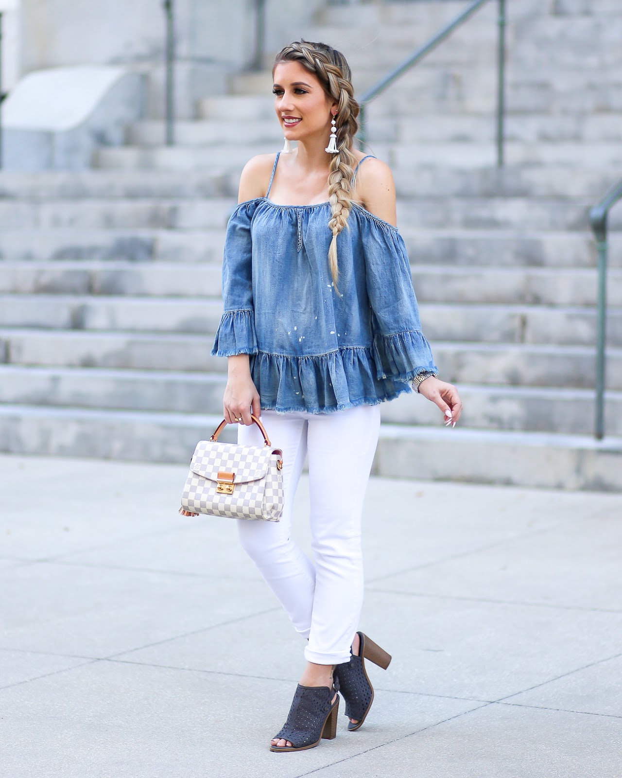 Off Shoulder Top + Tassel Shorts, cute & little