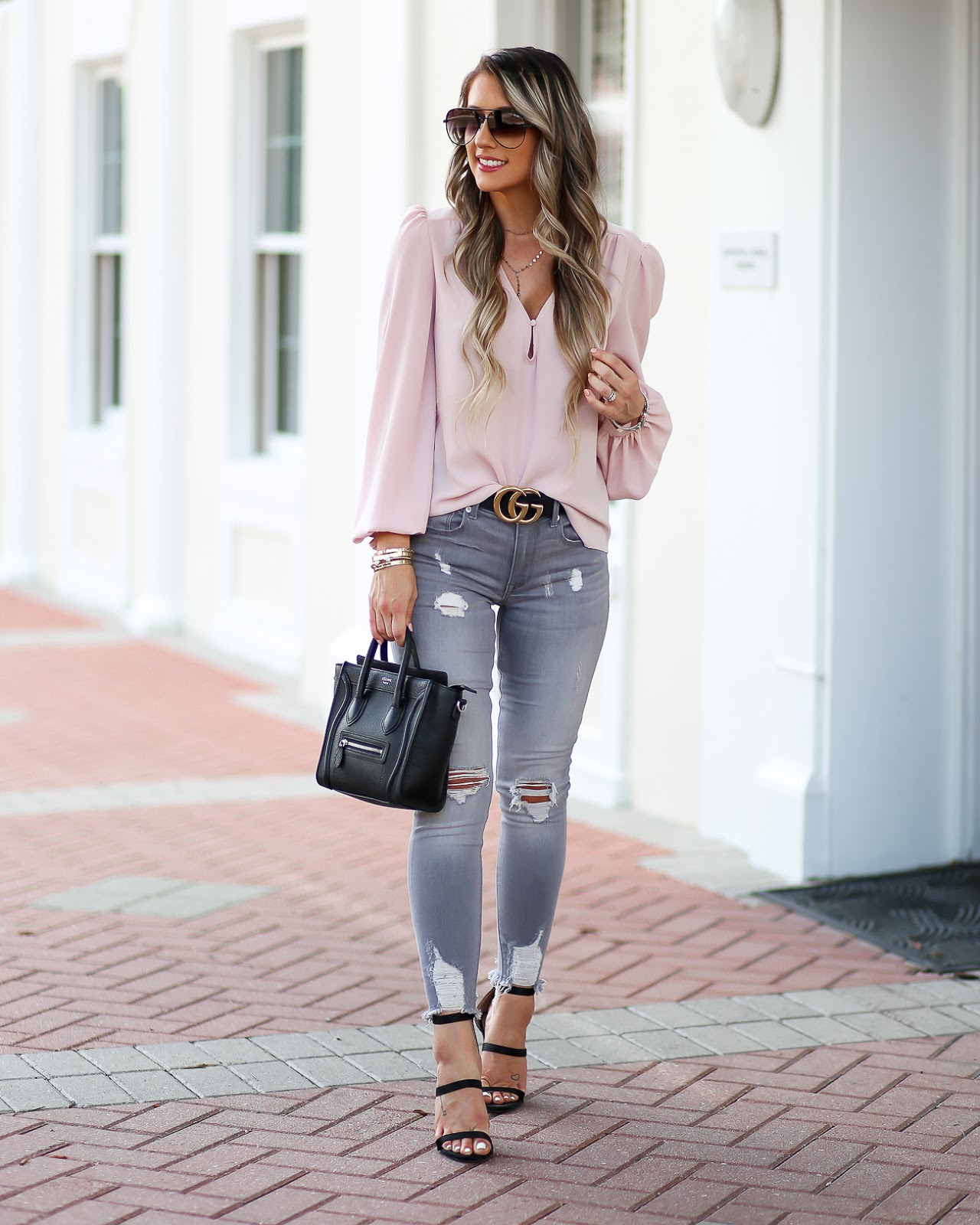 Casual Chic Style: Blush & Gray - Laura Beverlin