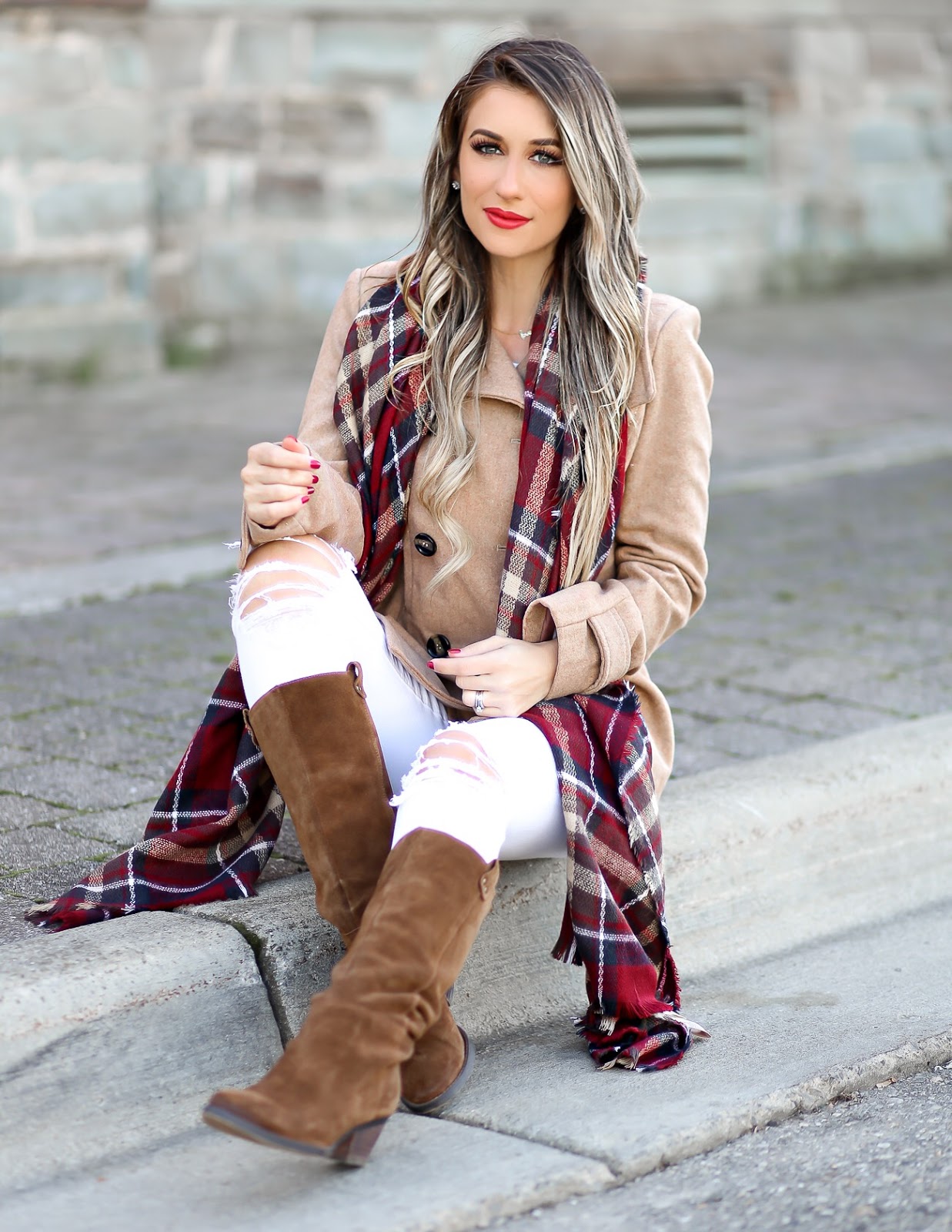 Classic Fall Style & The Perfect Red Lip - Laura Beverlin