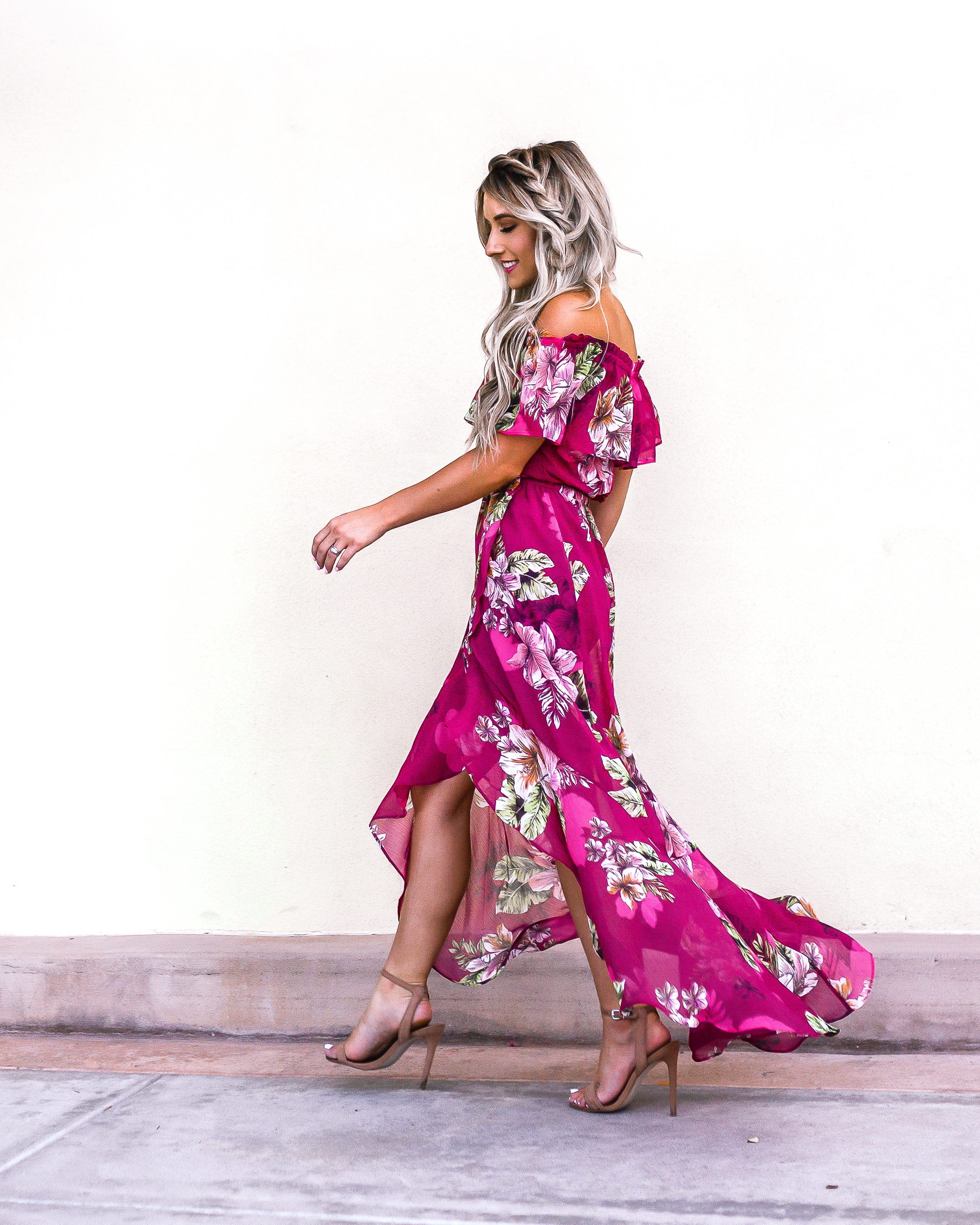 Express floral maxi clearance dress