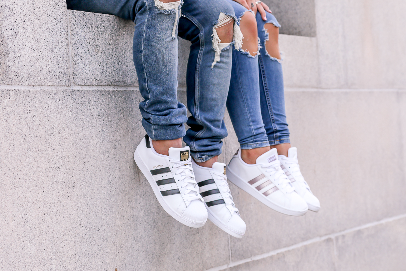 His & Hers outfit idea Adidas Superstar Casual summer Style 