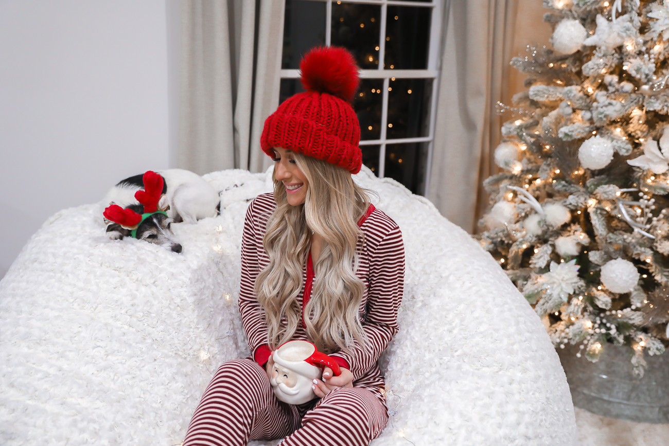 Jockey Cozy Chirstmas Pajamas King Of Christmas Flocked Tree Lovesac Bean bag White Christmas Laura Beverlin (5 of 22)