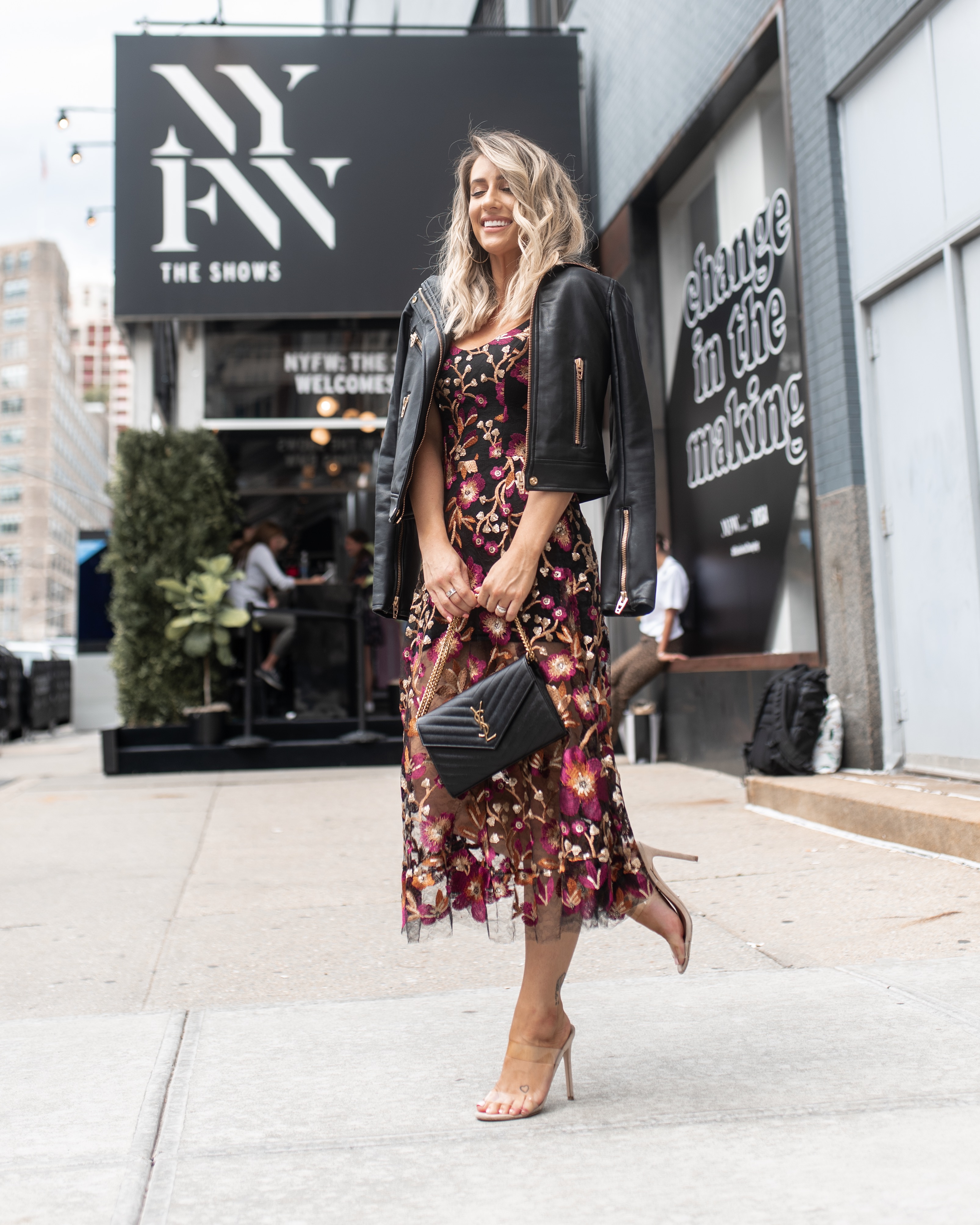 Floral midi wedding guest dress hotsell