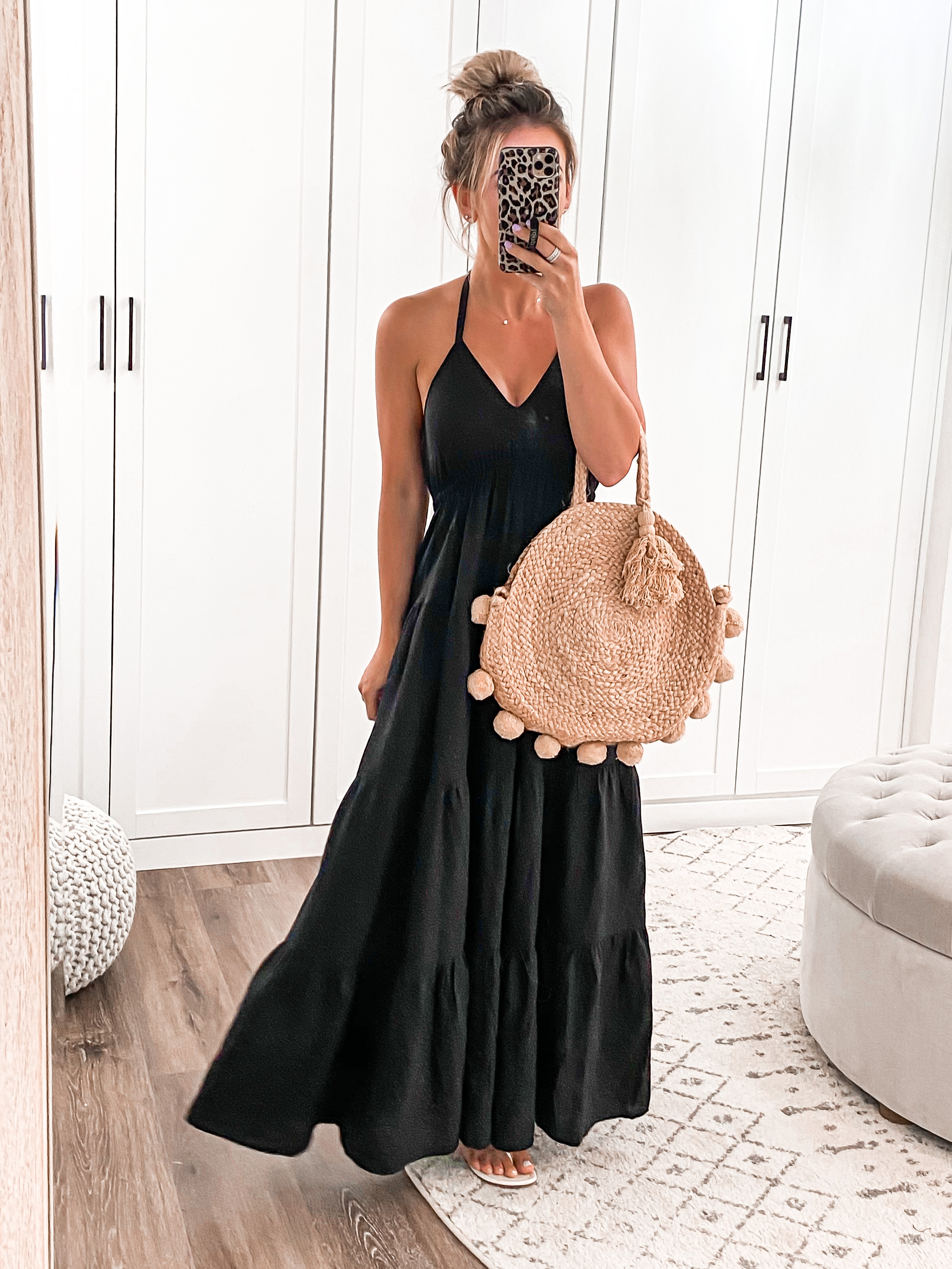 Black maxi summer dress best sale